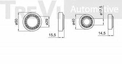 TREVI AUTOMOTIVE wb1815 -  Комплект подшипника ступицы колеса